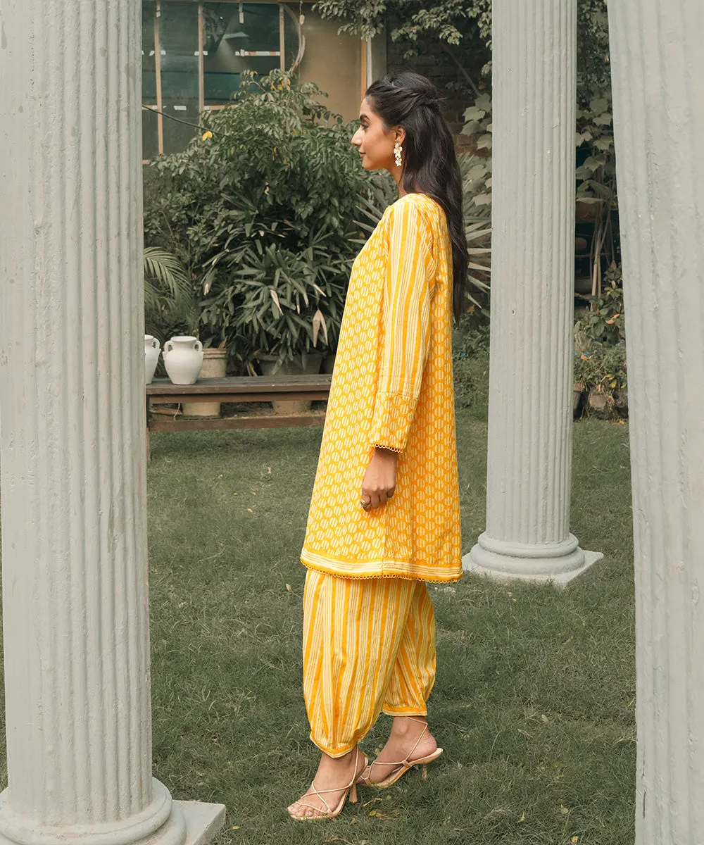 2 Piece - Printed Cotton Suit