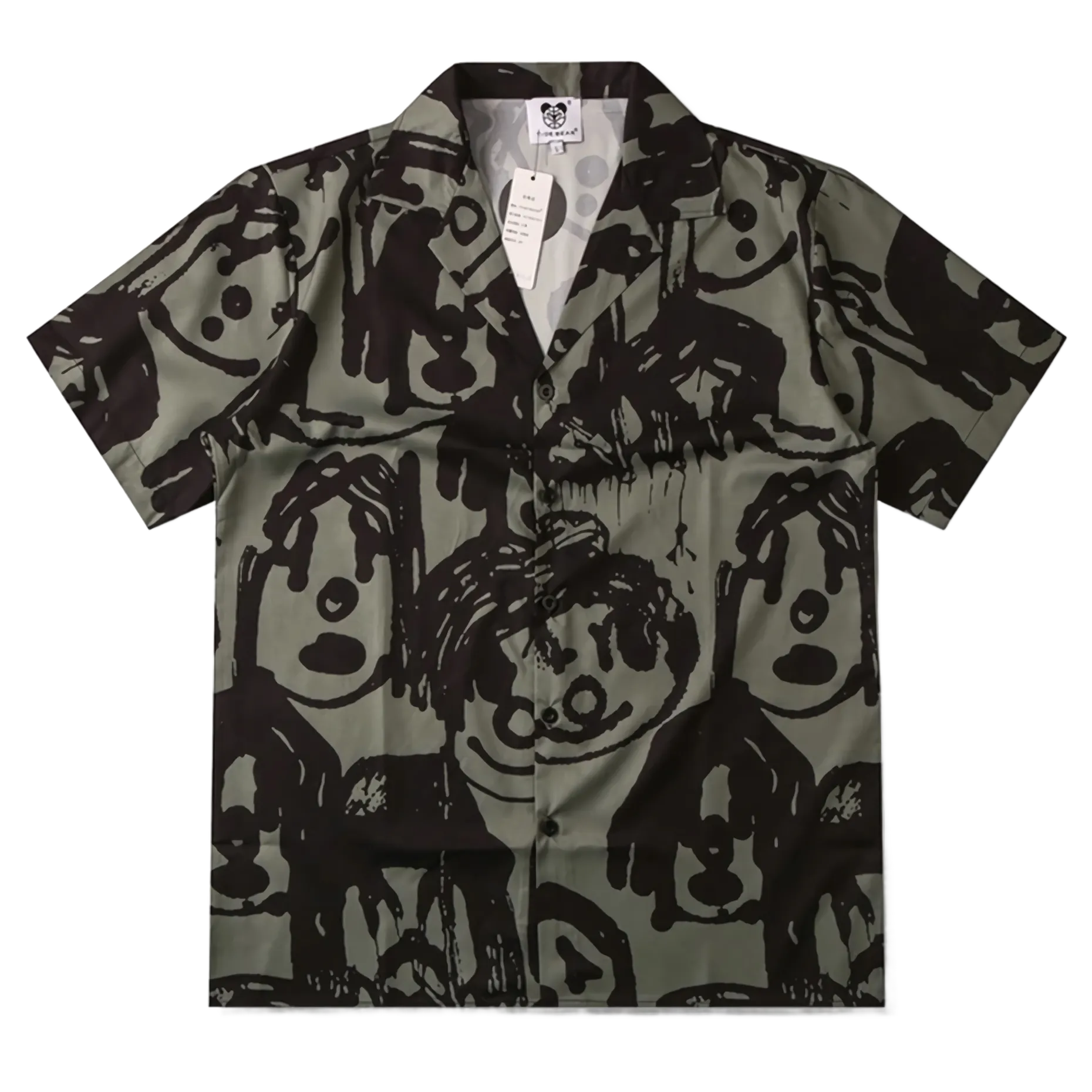 Abstract Sketch Artistry Button Up