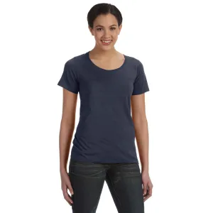 Anvil Women's Navy Ringspun Sheer Featherweight T-Shirt