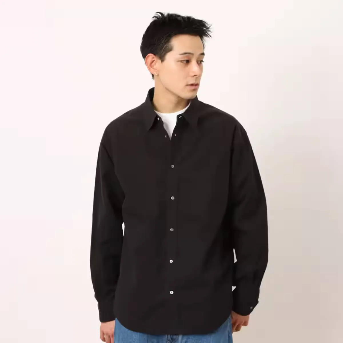 ATMOS COTTON WASHER BROAD SHIRT