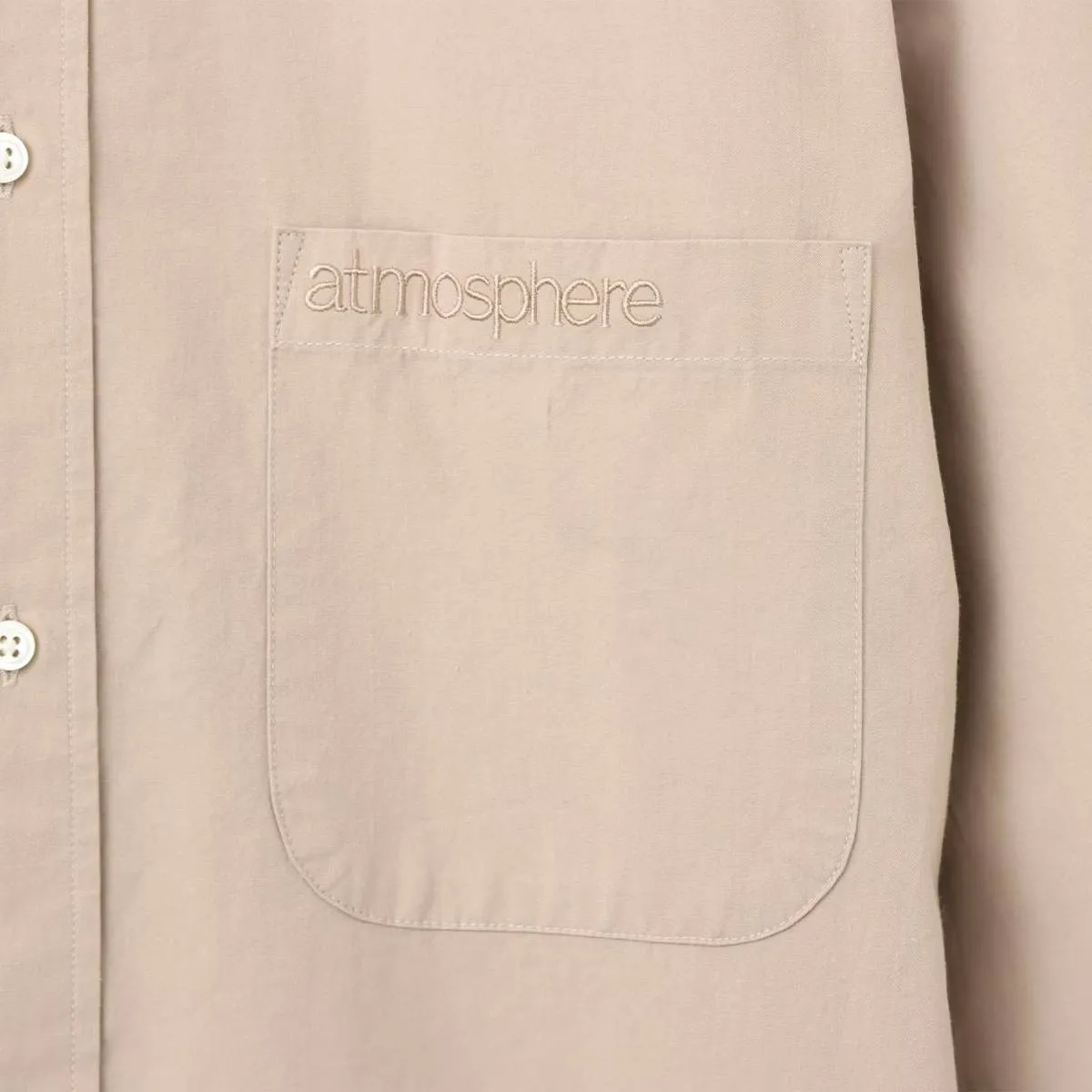 ATMOS COTTON WASHER BROAD SHIRT