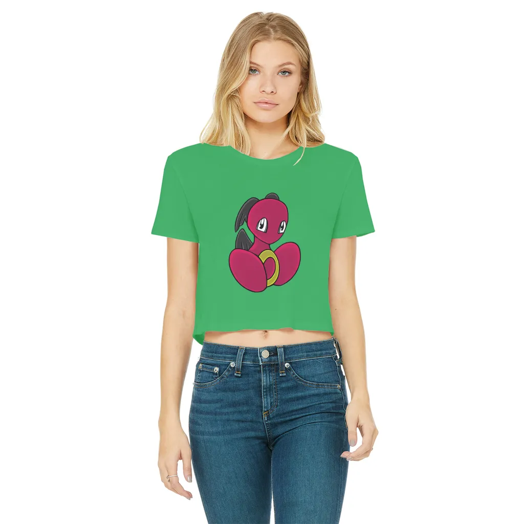 Baiyu Classic Women's Cropped Raw Edge T-Shirt