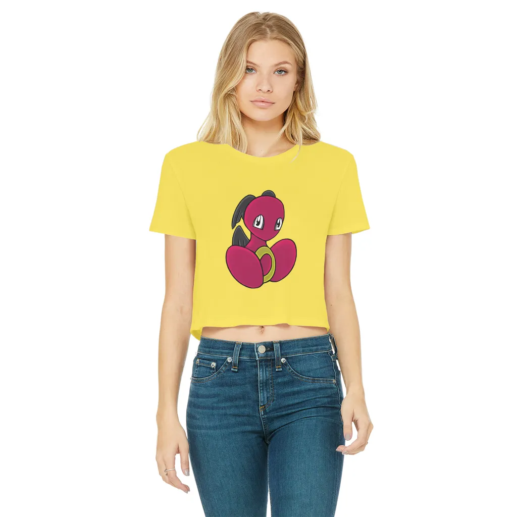 Baiyu Classic Women's Cropped Raw Edge T-Shirt