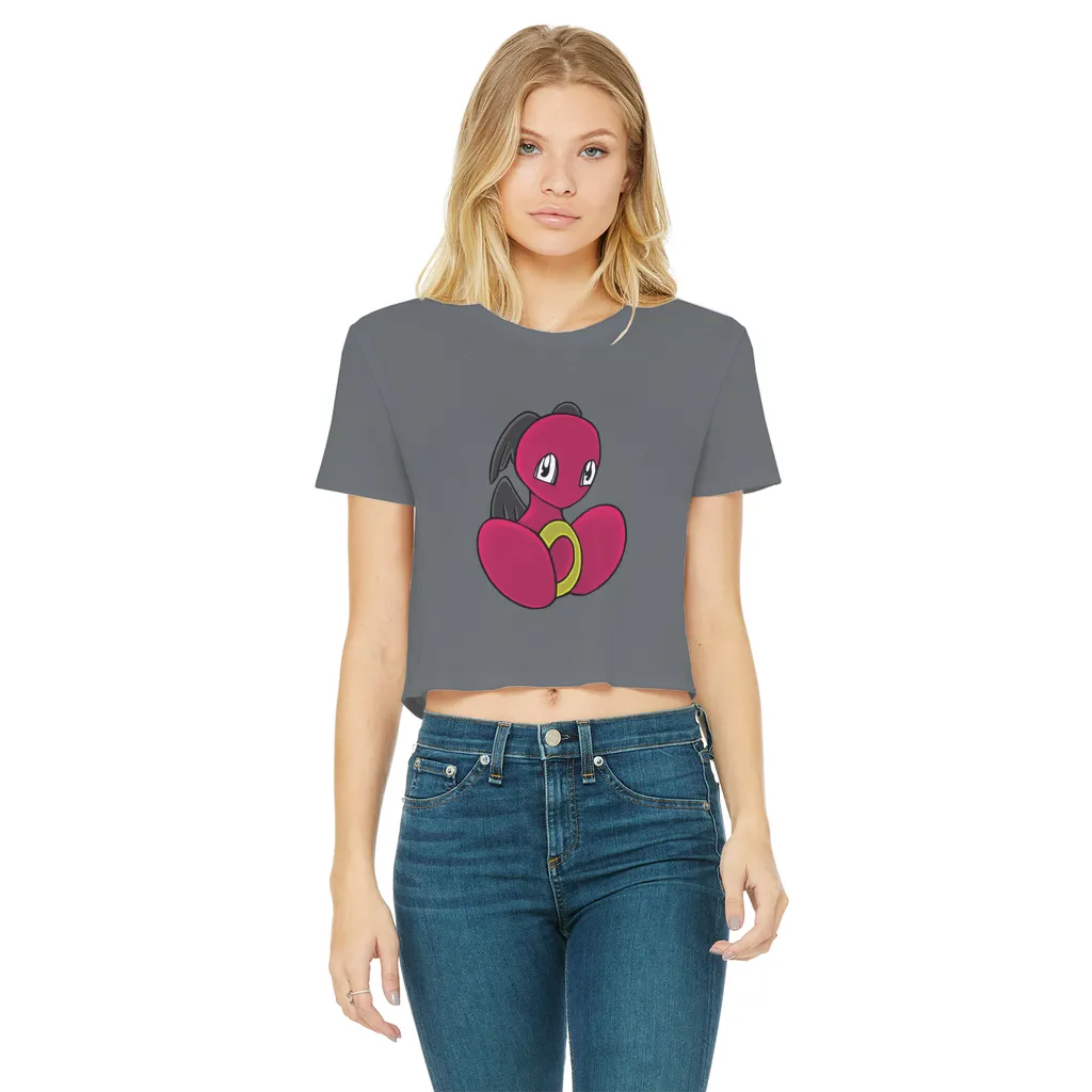 Baiyu Classic Women's Cropped Raw Edge T-Shirt