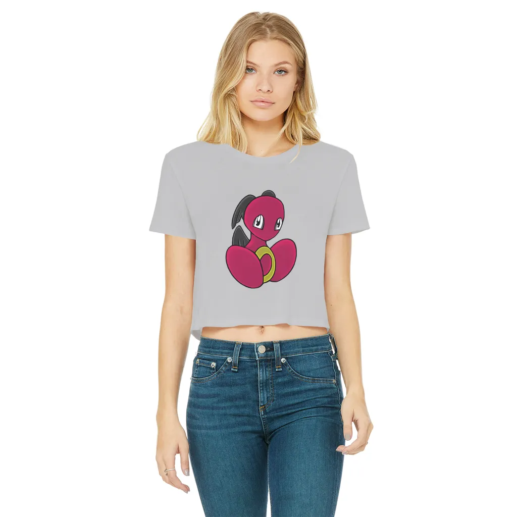 Baiyu Classic Women's Cropped Raw Edge T-Shirt