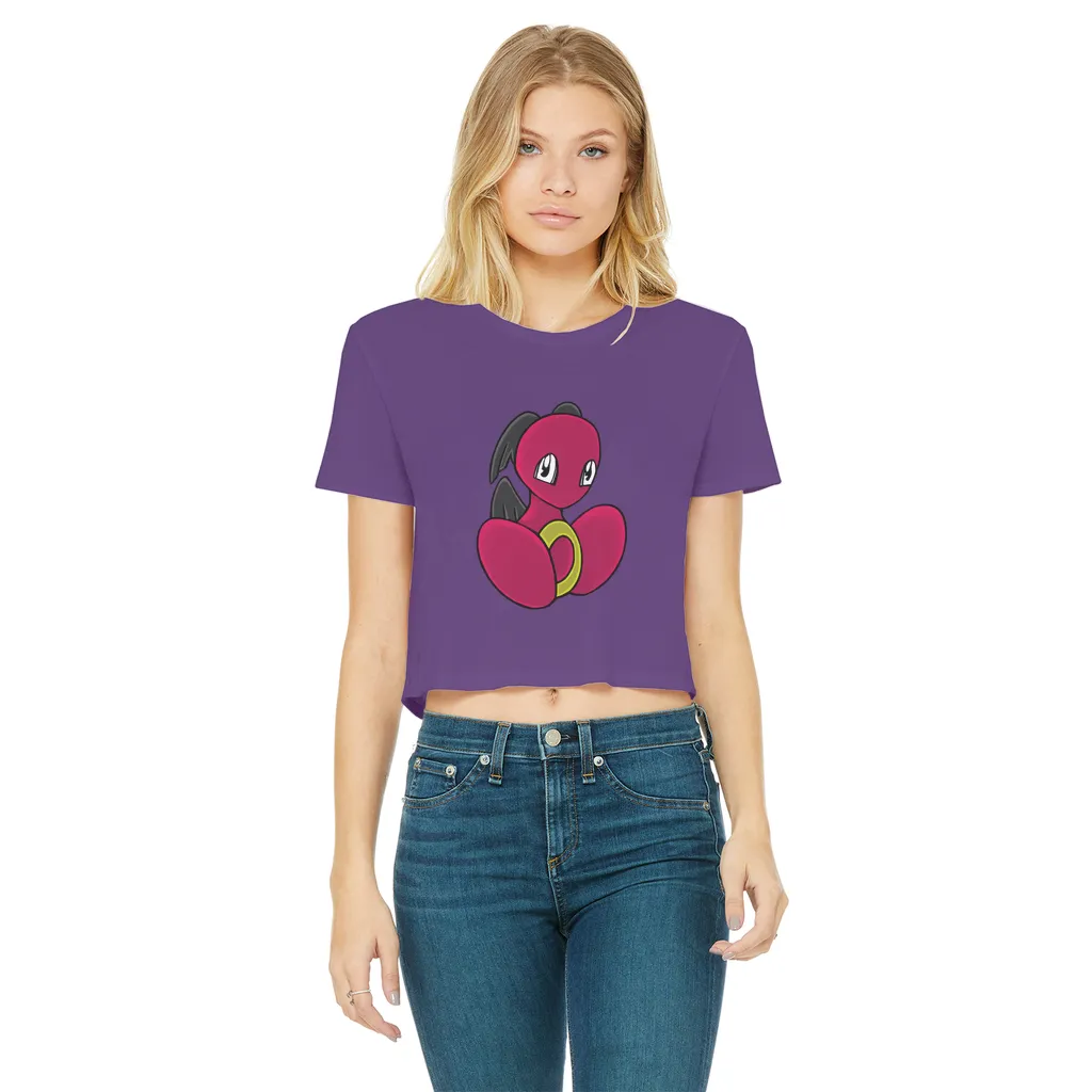 Baiyu Classic Women's Cropped Raw Edge T-Shirt