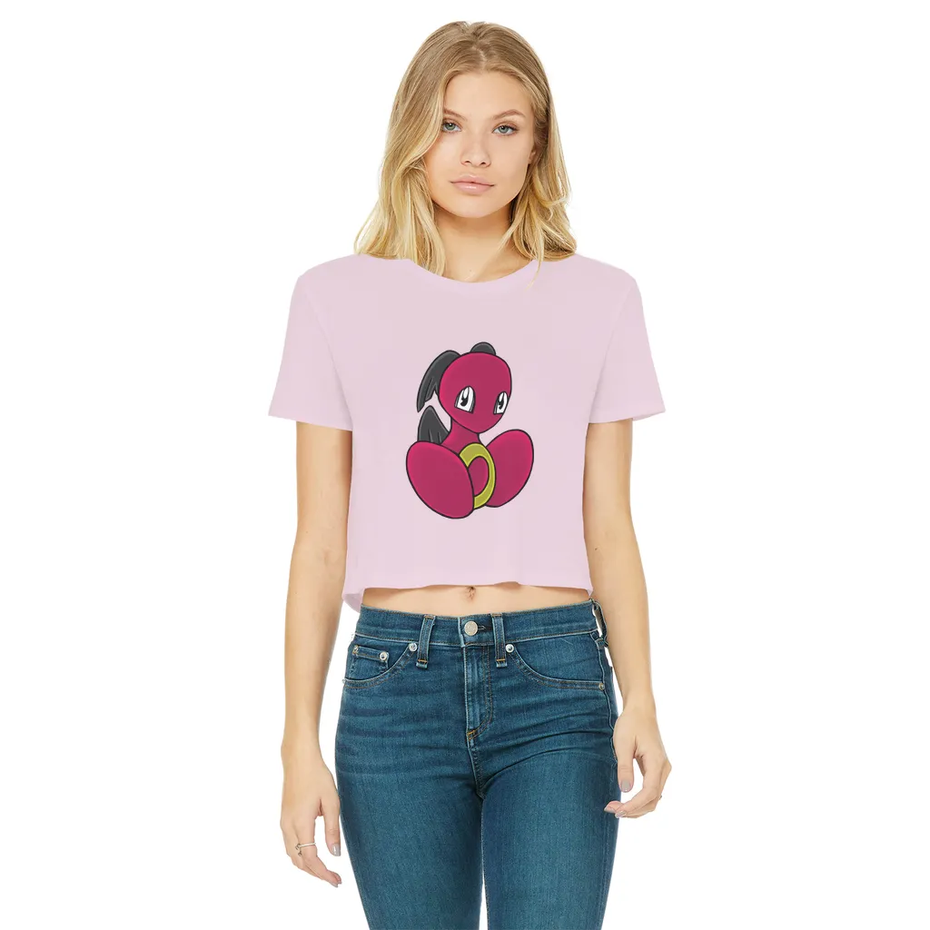 Baiyu Classic Women's Cropped Raw Edge T-Shirt