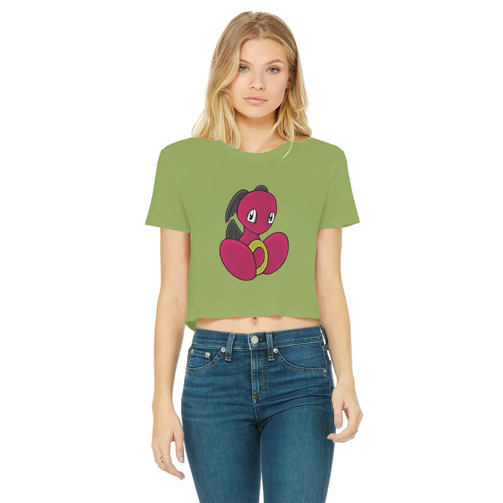 Baiyu Classic Women's Cropped Raw Edge T-Shirt