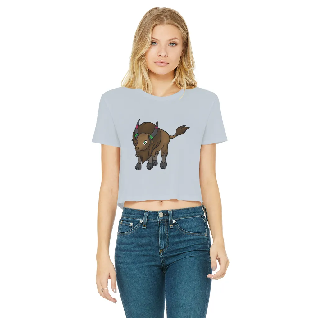 Bitox Classic Women's Cropped Raw Edge T-Shirt