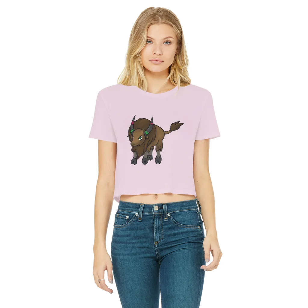 Bitox Classic Women's Cropped Raw Edge T-Shirt