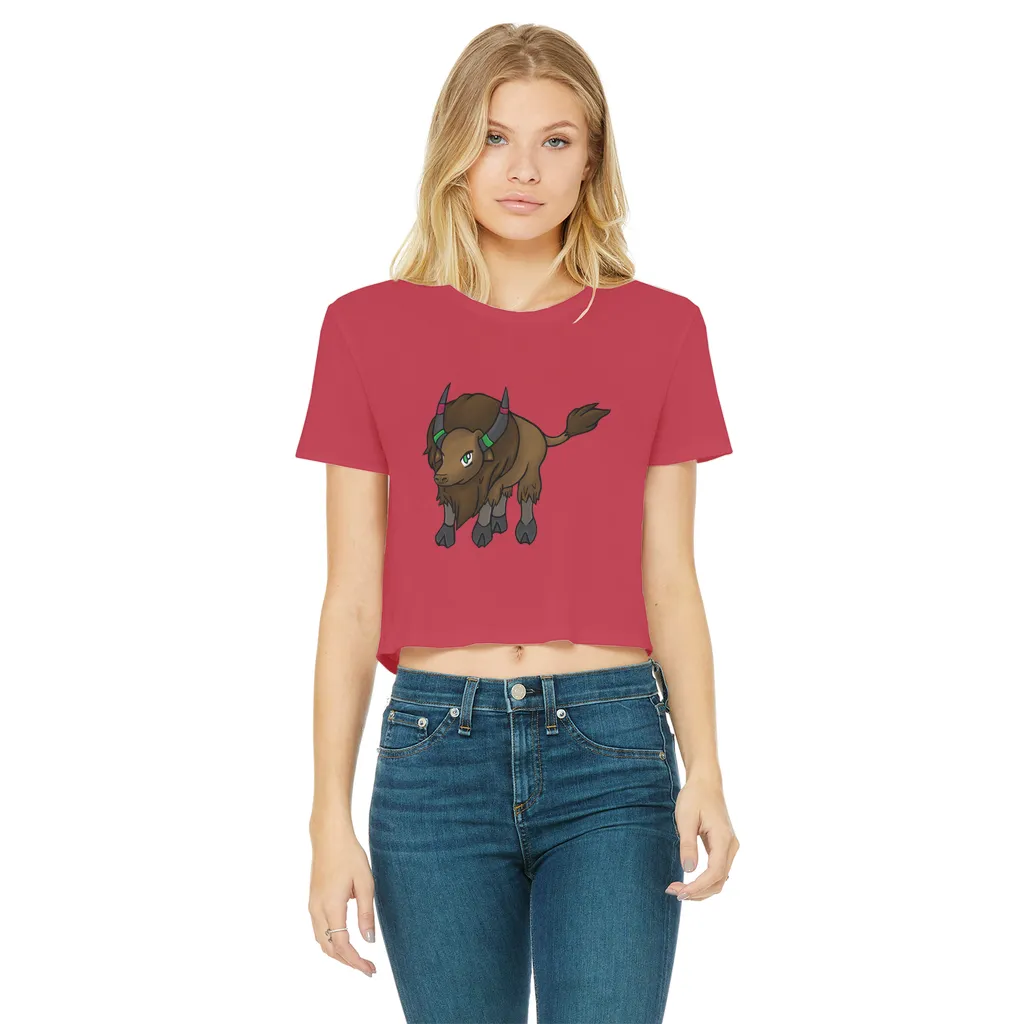 Bitox Classic Women's Cropped Raw Edge T-Shirt