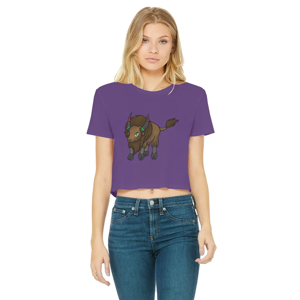 Bitox Classic Women's Cropped Raw Edge T-Shirt
