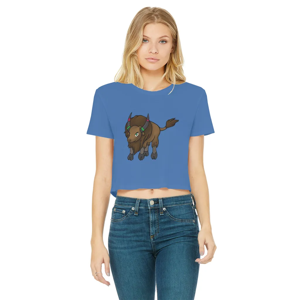 Bitox Classic Women's Cropped Raw Edge T-Shirt