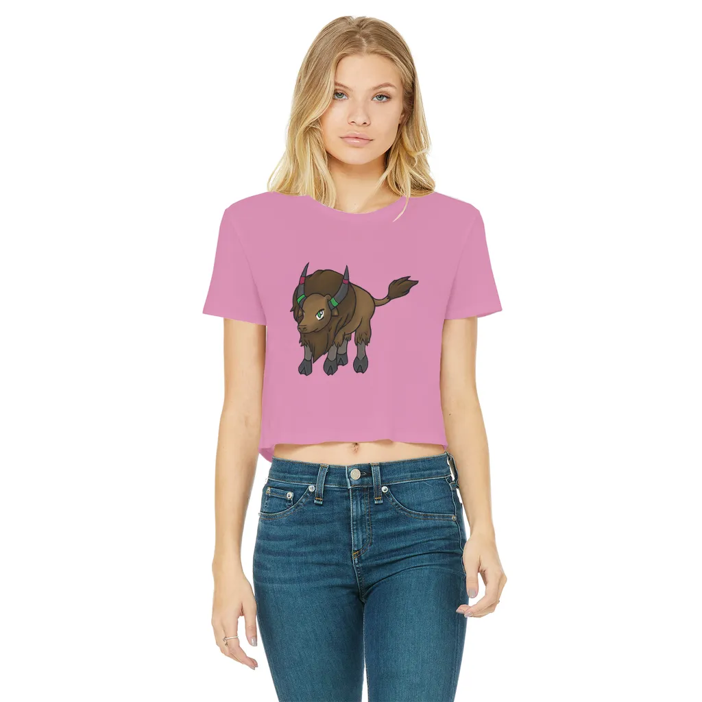 Bitox Classic Women's Cropped Raw Edge T-Shirt