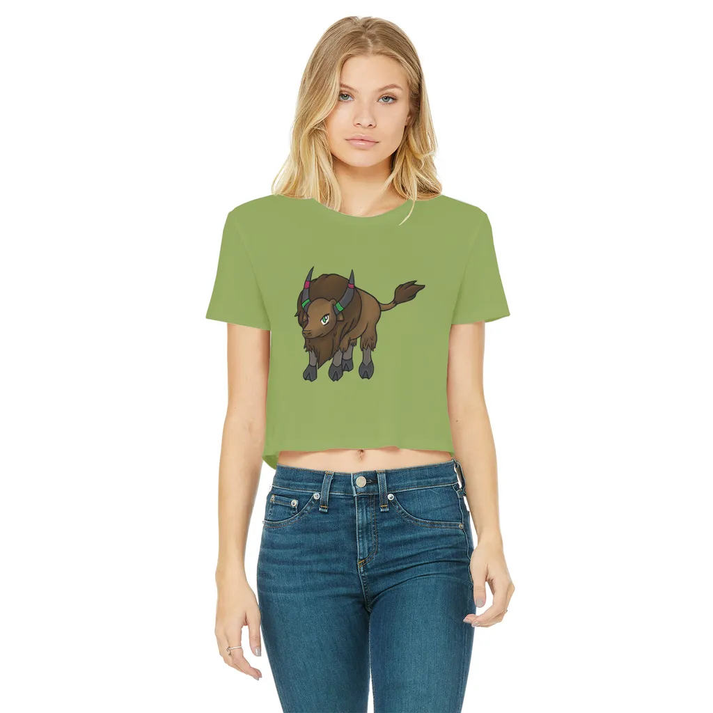 Bitox Classic Women's Cropped Raw Edge T-Shirt