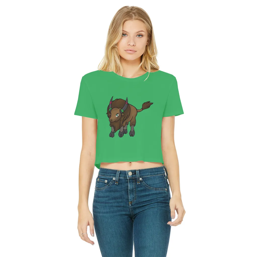 Bitox Classic Women's Cropped Raw Edge T-Shirt