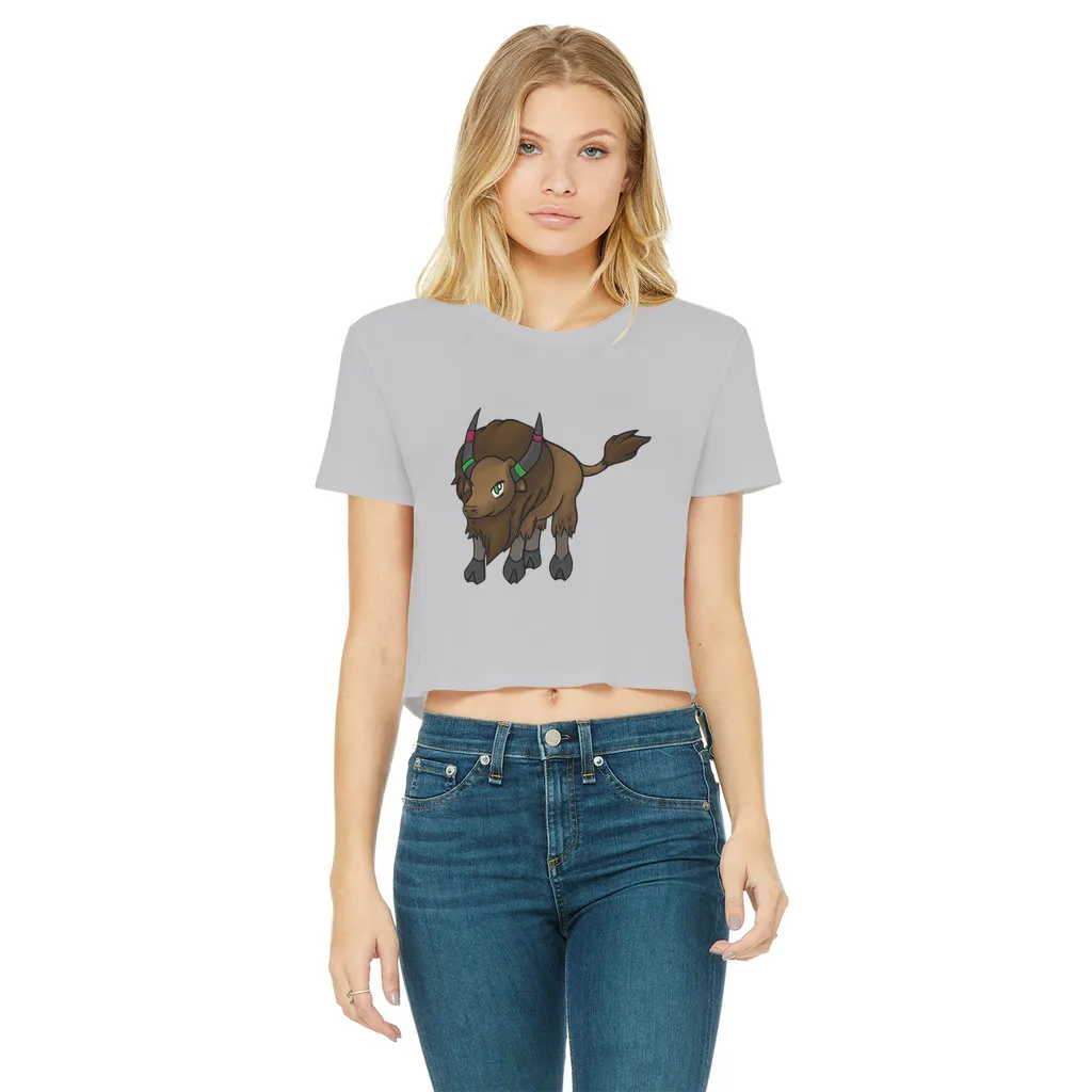 Bitox Classic Women's Cropped Raw Edge T-Shirt