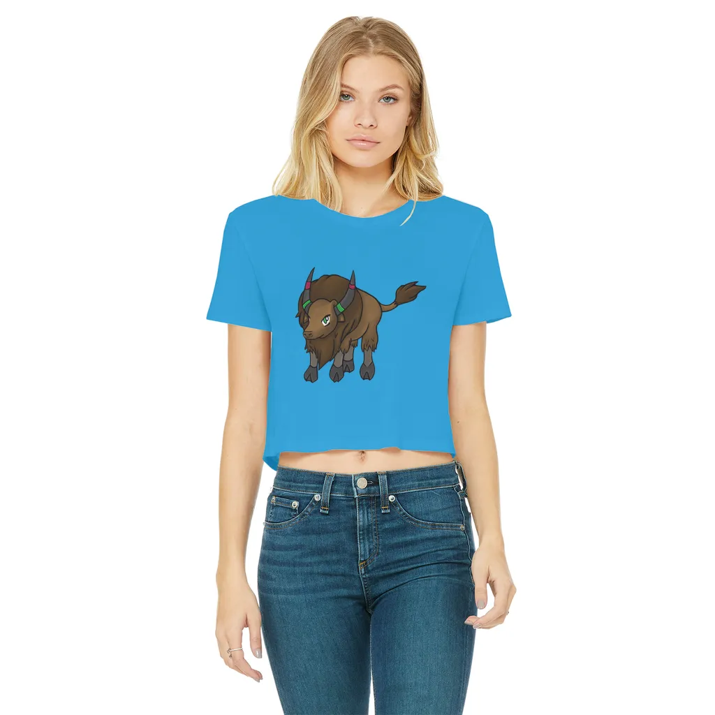 Bitox Classic Women's Cropped Raw Edge T-Shirt