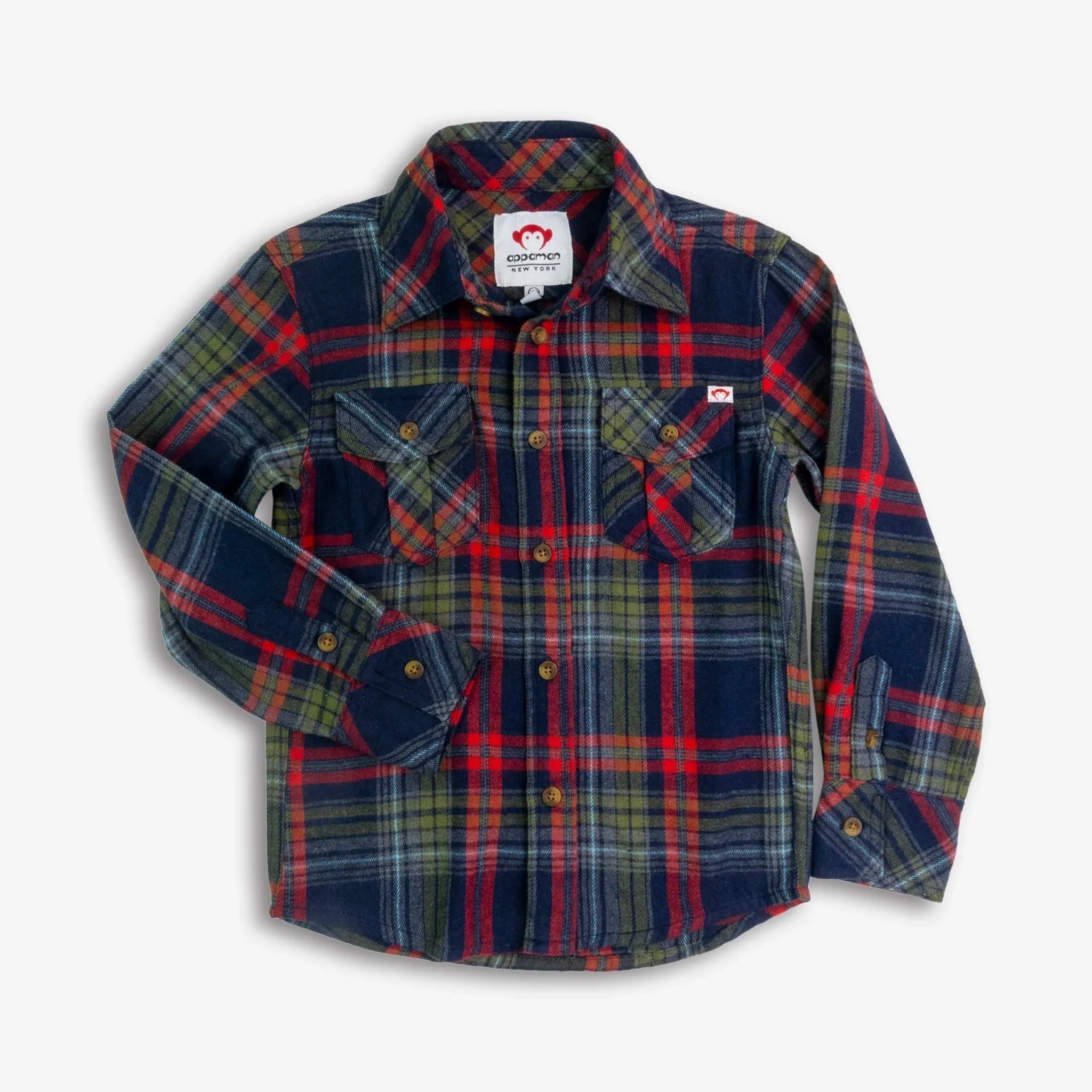 Boys Fall Flannel Button Down Shirt