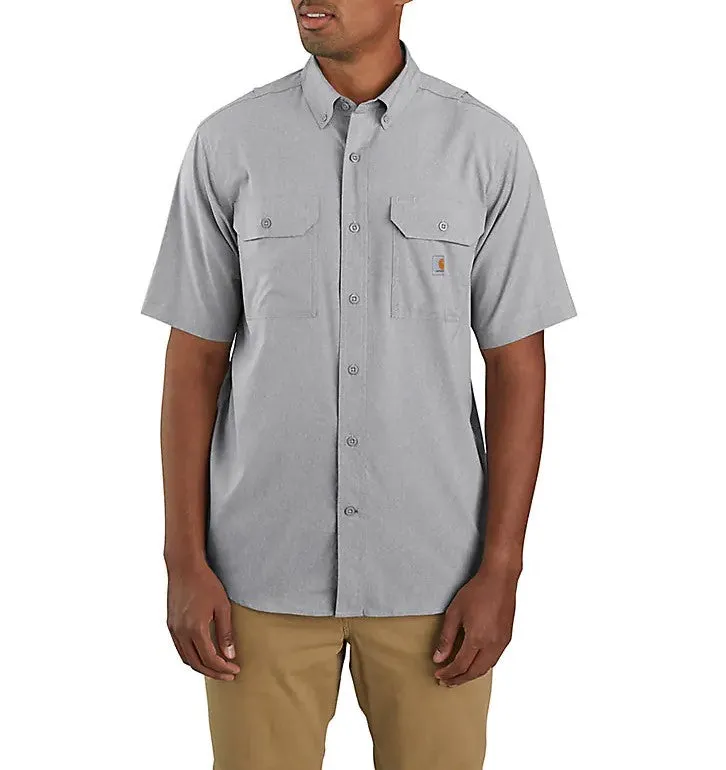Carhartt Force Relaxed Fit Lightweight Solid Short Sleeve Button Up