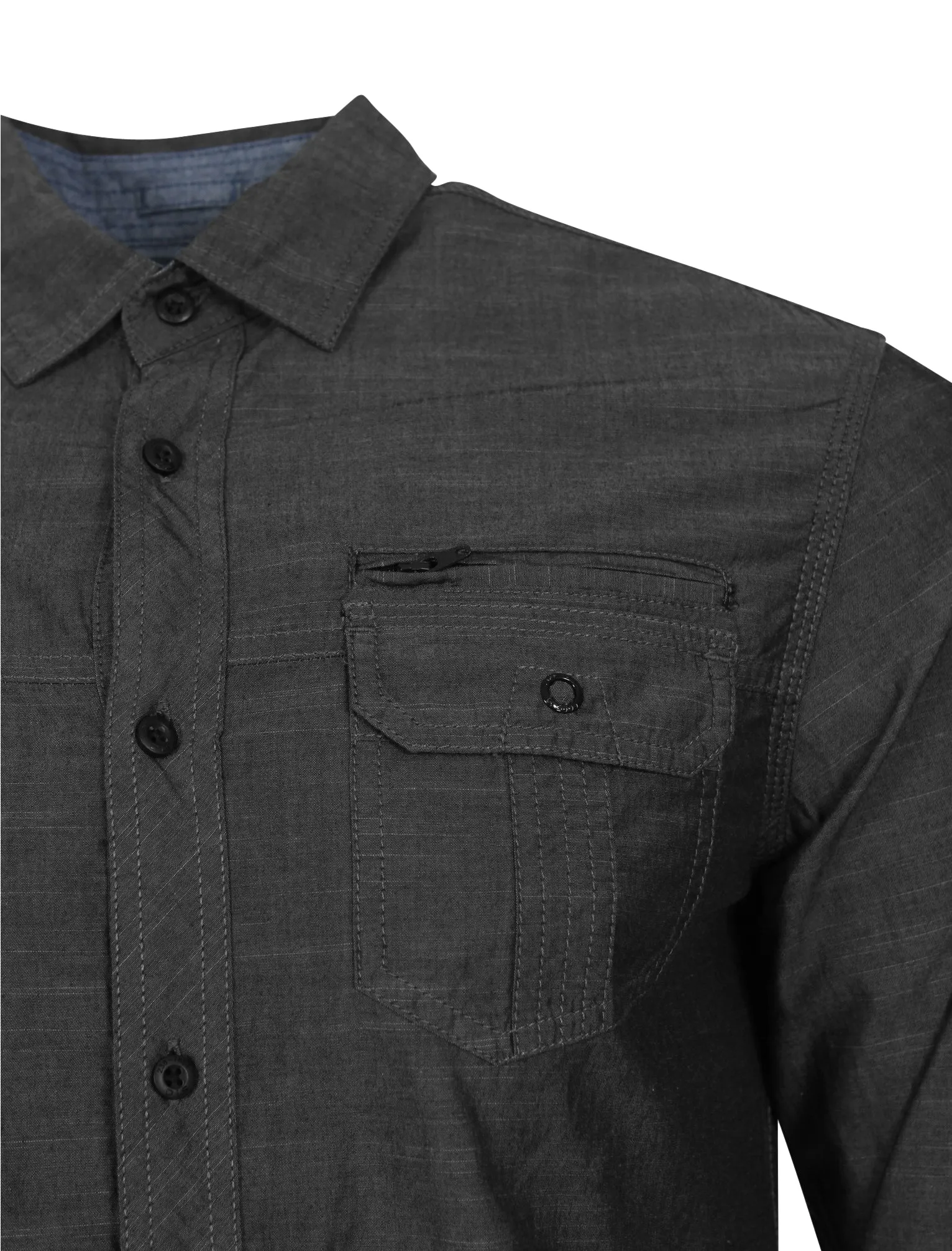 Chambray Shirt in Black Slub - Dissident
