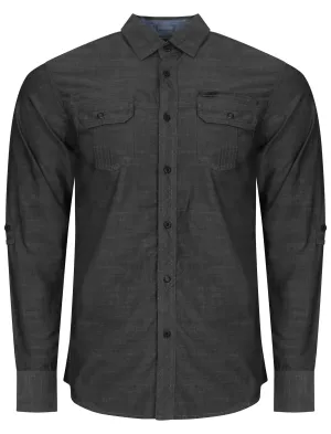 Chambray Shirt in Black Slub - Dissident