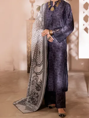 Charcoal Cambric 3 Piece Unstitched - ALP-3PS-1904