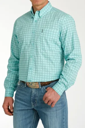 Cinch Aqua Button Up