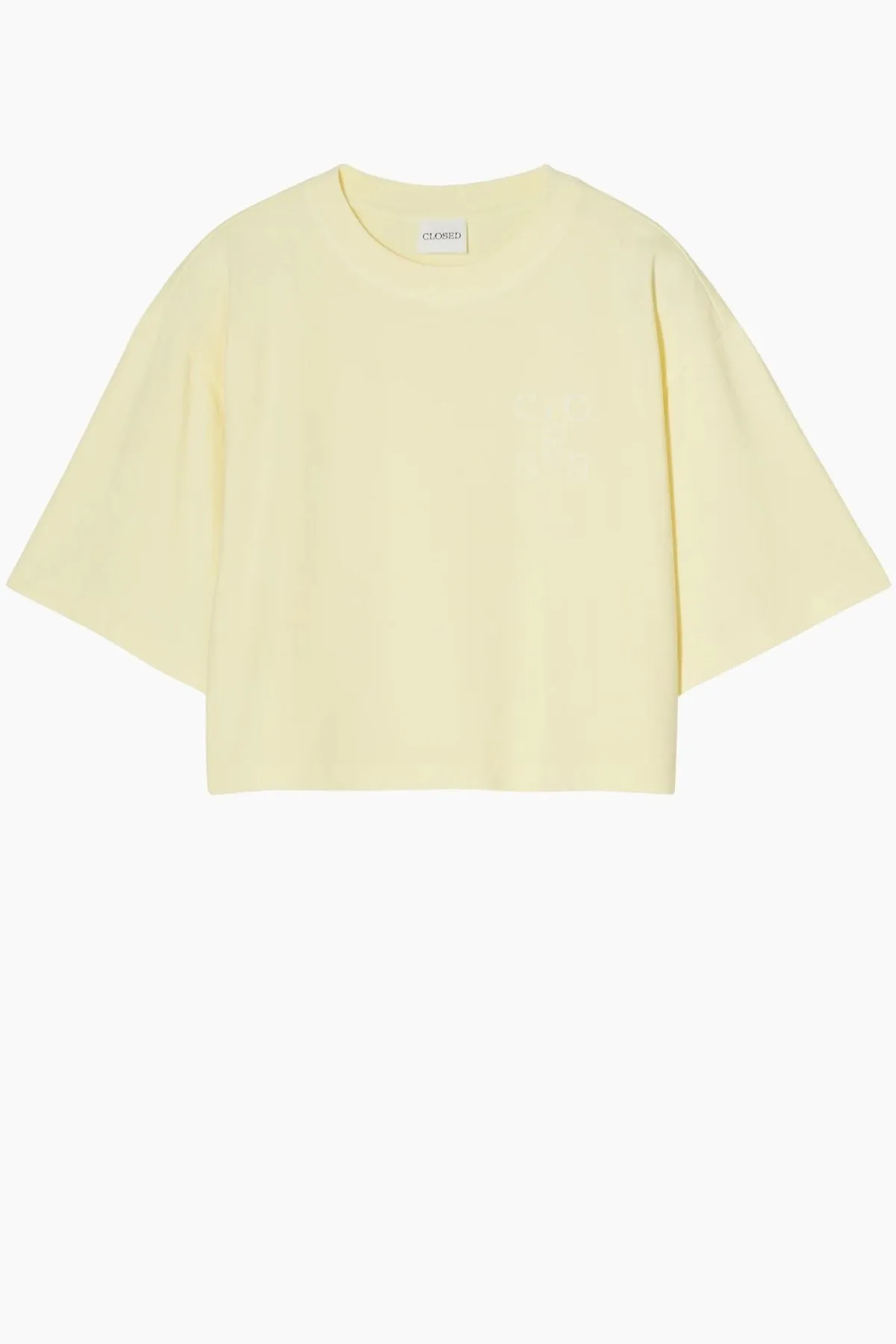 Closed Cropped T-Shirt - Vanilla Beige