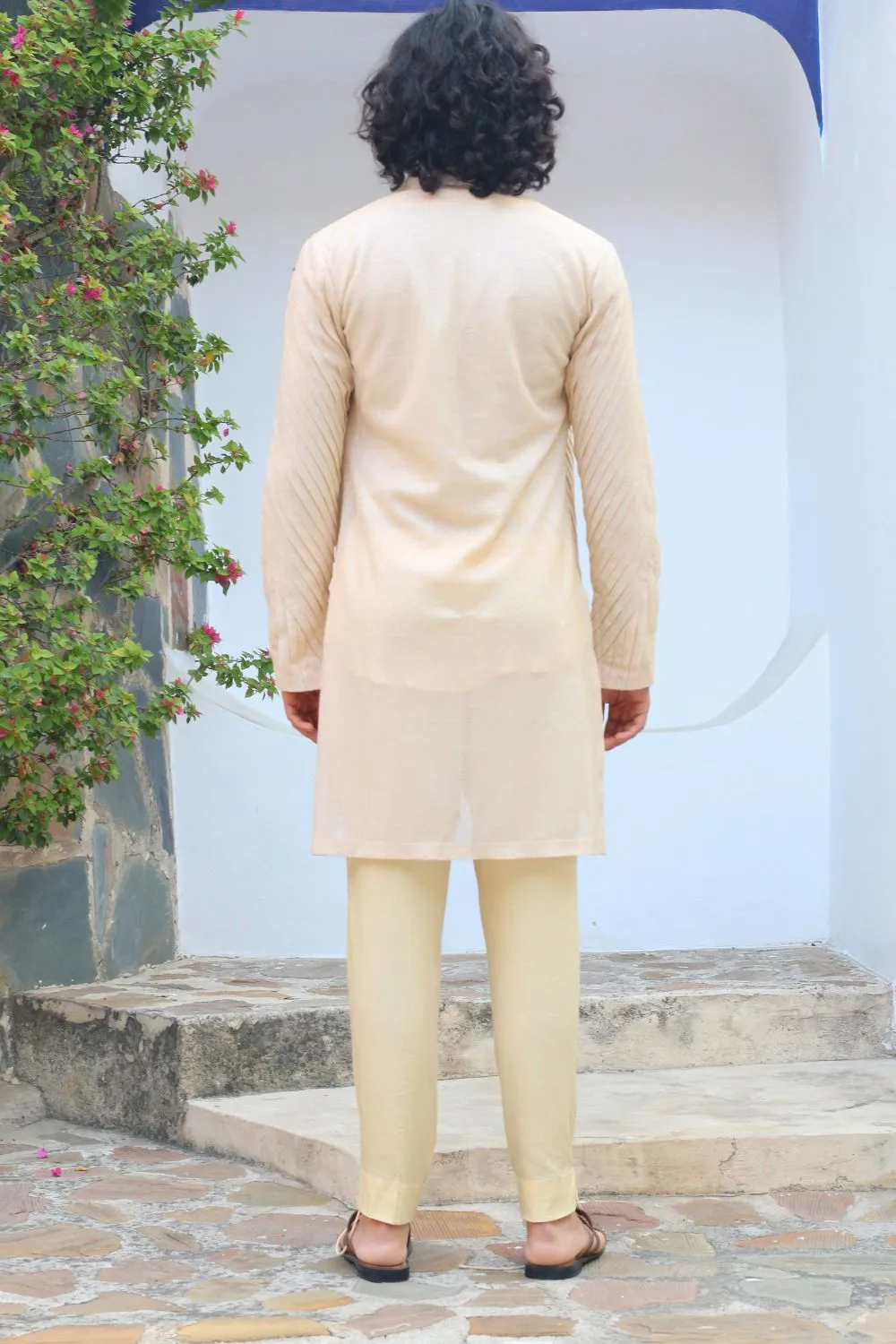 Cosmic Yellow Overlay Shrug With Shirt And Pants