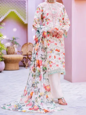 Cream Maple Silk 3 Piece Unstitched - ALP-3PS-1911