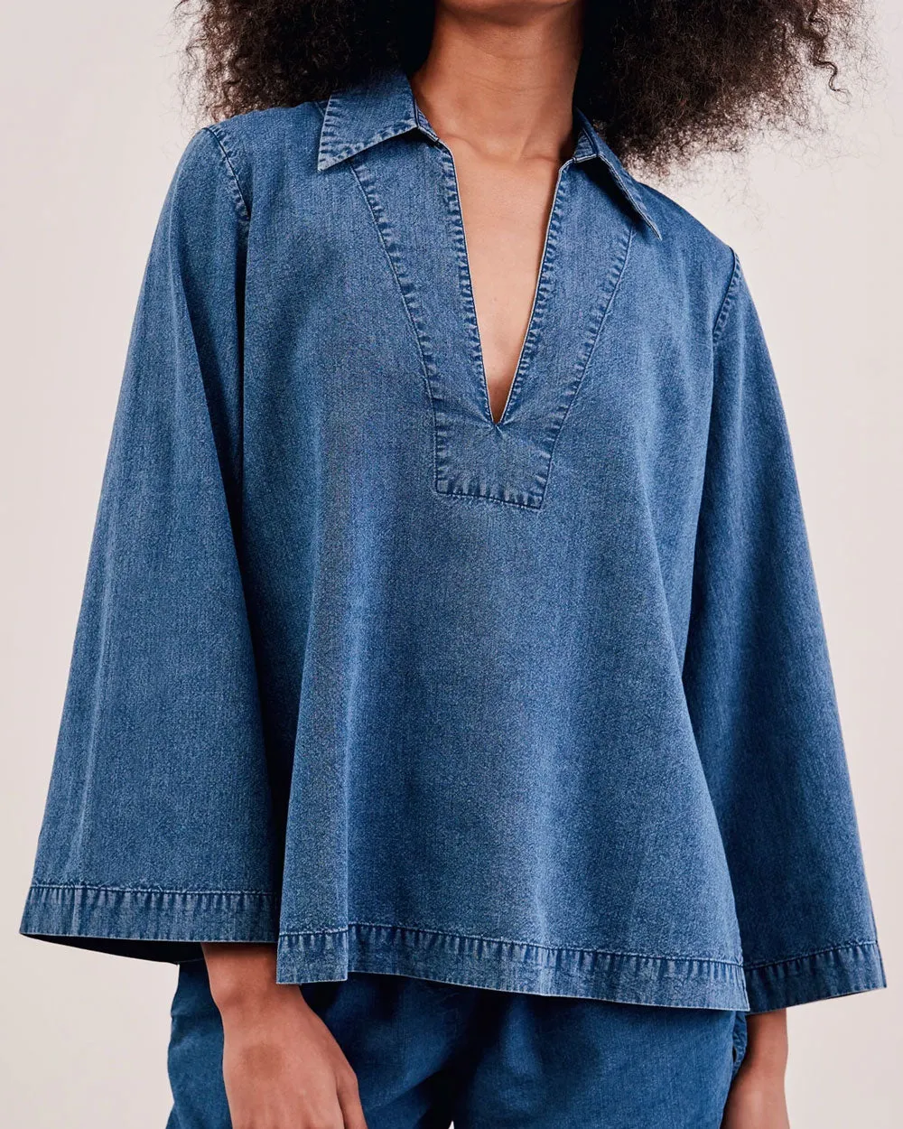Deep Indigo Chambray Paulette Shirt