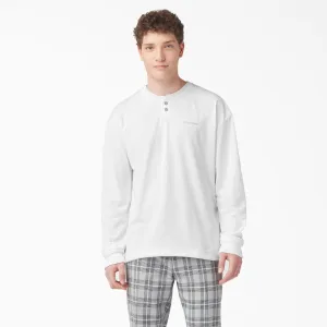 Dickies Long Sleeve Henley Tee - White