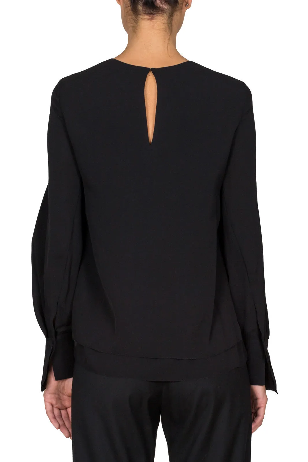 Draped Sleeve Blouse