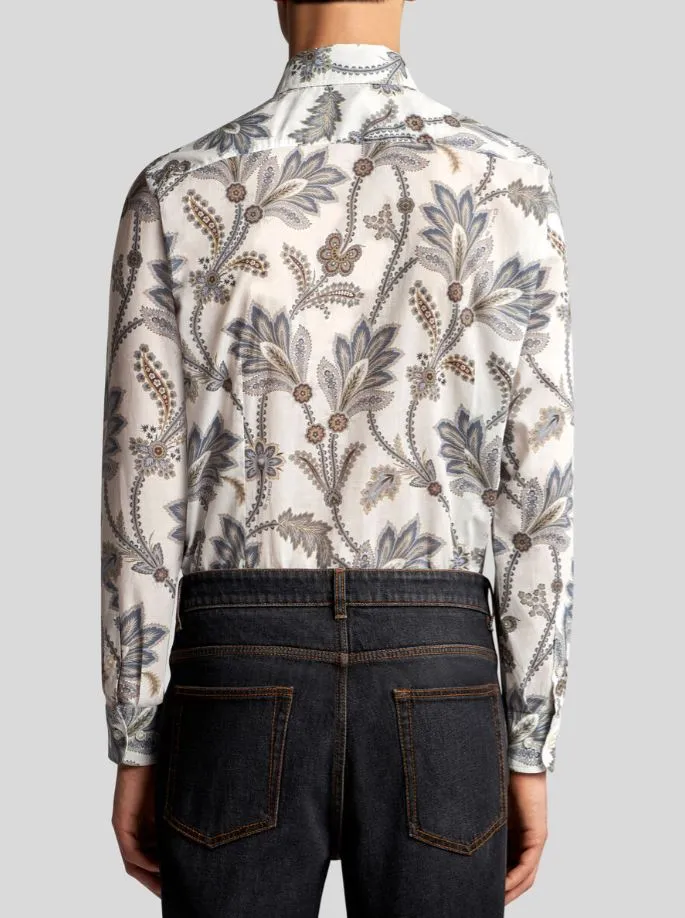 Floral Print Shirt | Taupe Mix