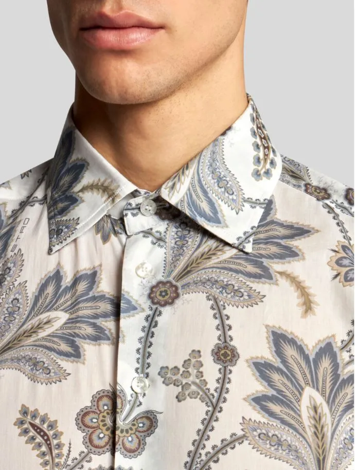 Floral Print Shirt | Taupe Mix
