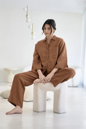 Fundamental Linen Shirt - Nutmeg 