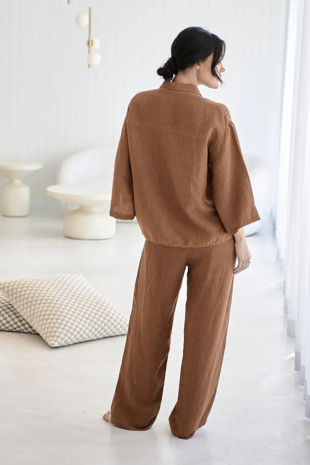 Fundamental Linen Shirt - Nutmeg 