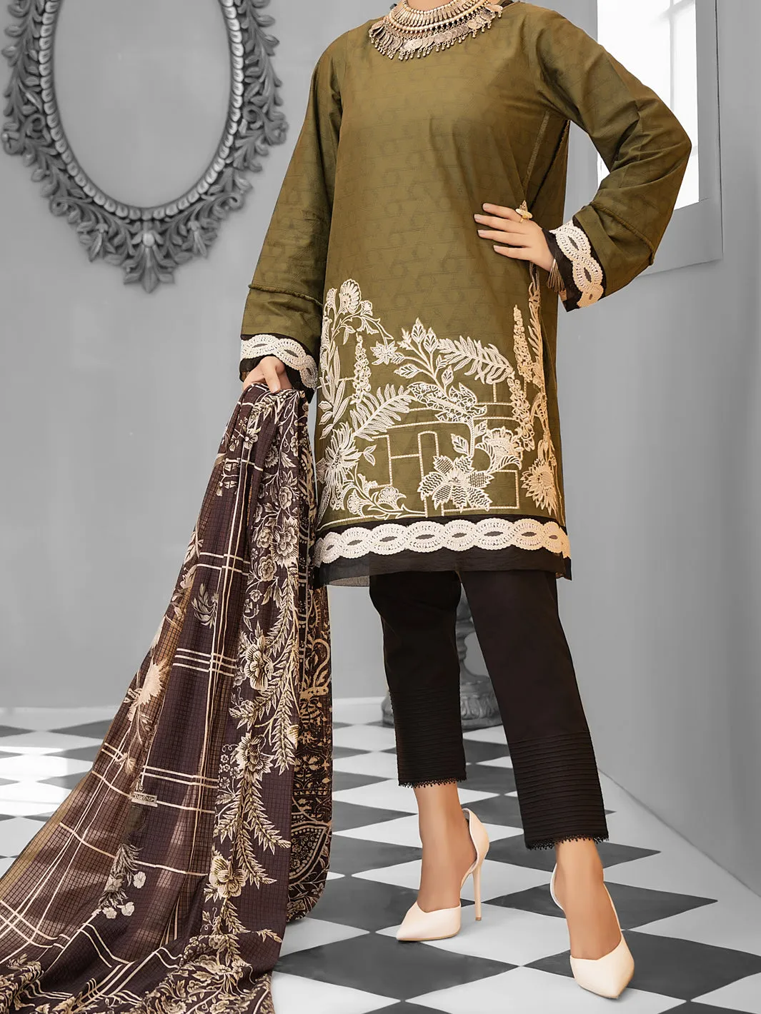 Green Cambric 2 Piece Unstitched - ALP-1031