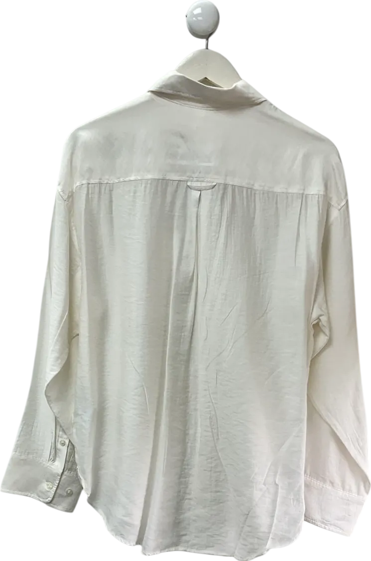 H&M White Oversized Linen Shirt UK S