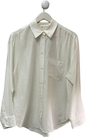 H&M White Oversized Linen Shirt UK S