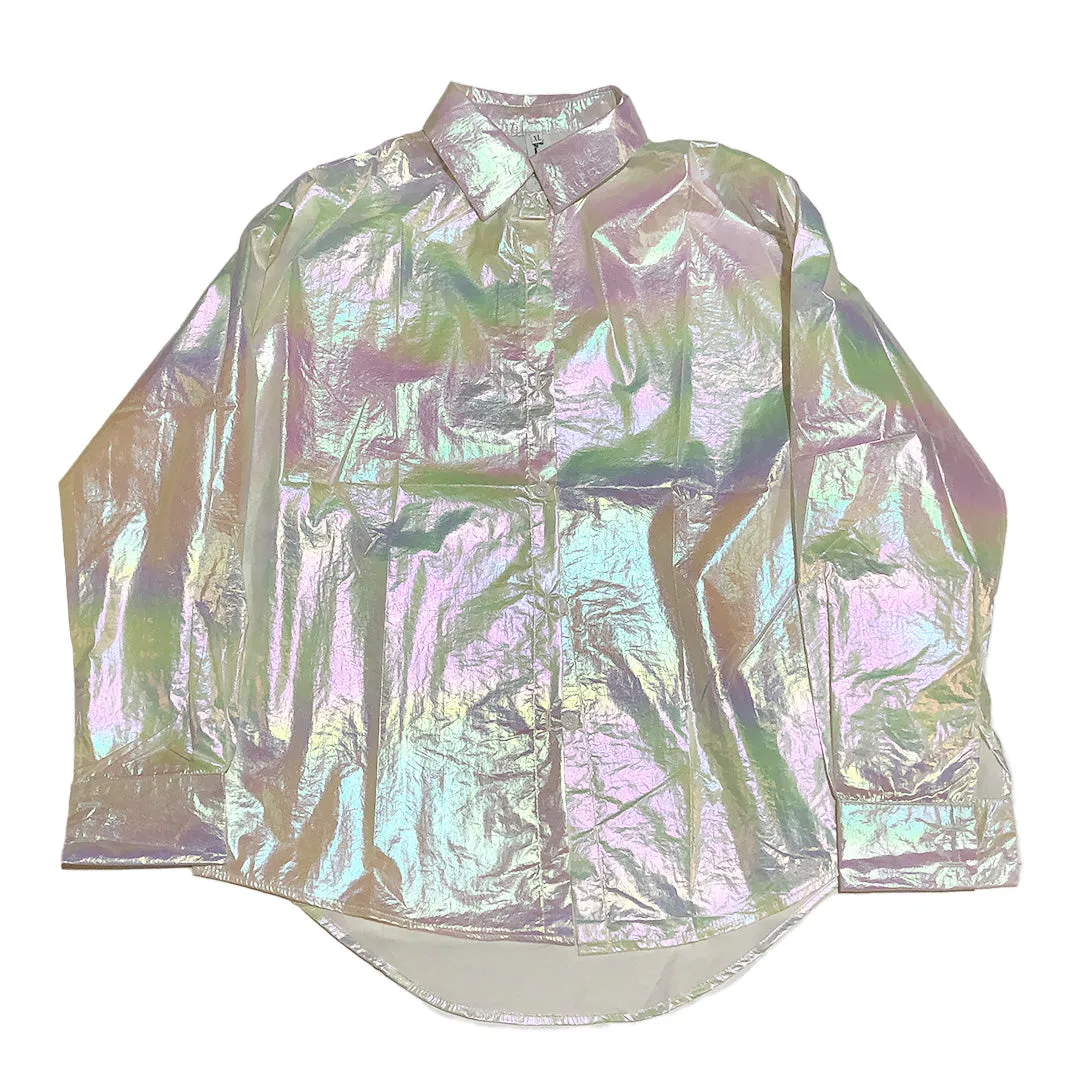 Holographic  Button Up Shirt
