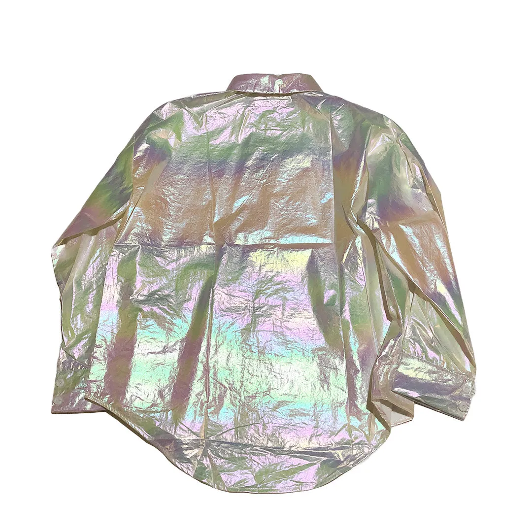 Holographic  Button Up Shirt