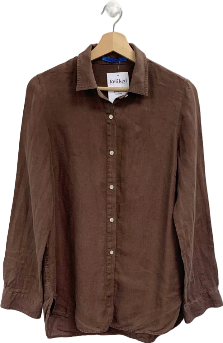 J McLaughlin Brown Linen Shirt UK XS
