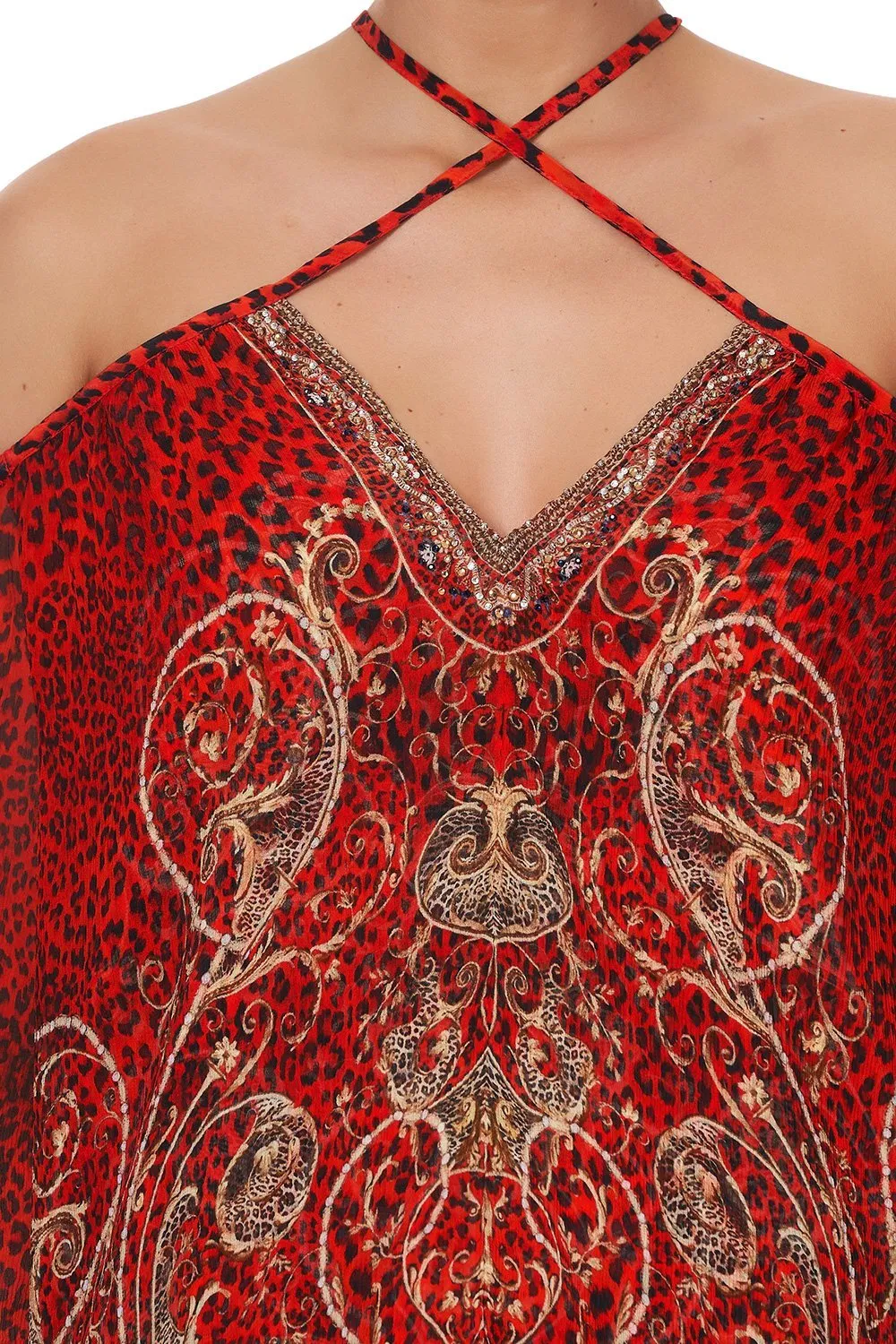 KEYHOLE OFF SHOULDER BLOUSE SLAVE TO THE RHYTHM