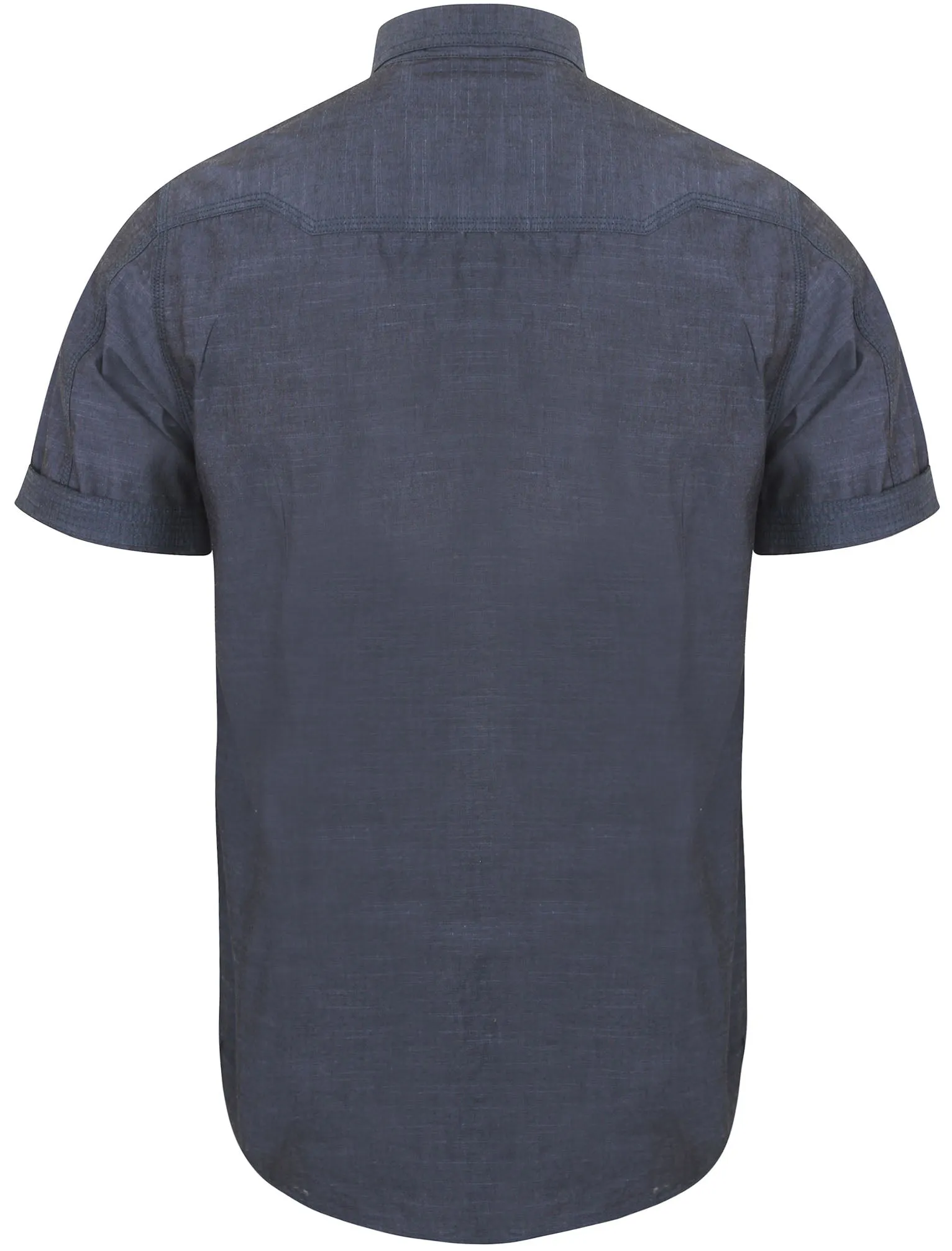 Kravitz Chambray Short Sleeve Shirt in Indigo Slub - Dissident