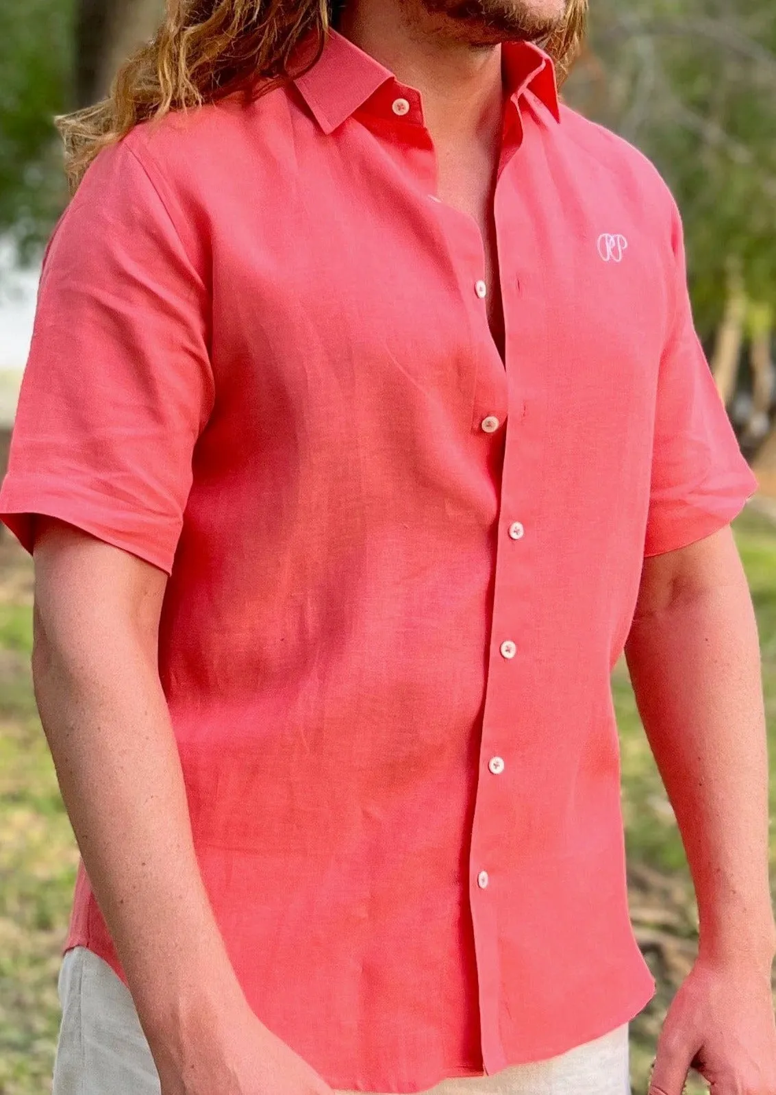 Laos Short Sleeve Linen Shirt - Dubarry