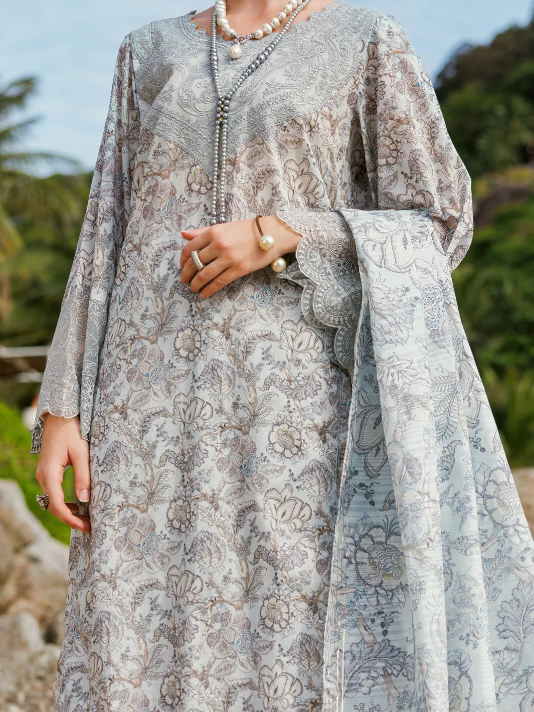 Light Grey Lawn 3 Piece Unstitched - ALP-3PS-1809