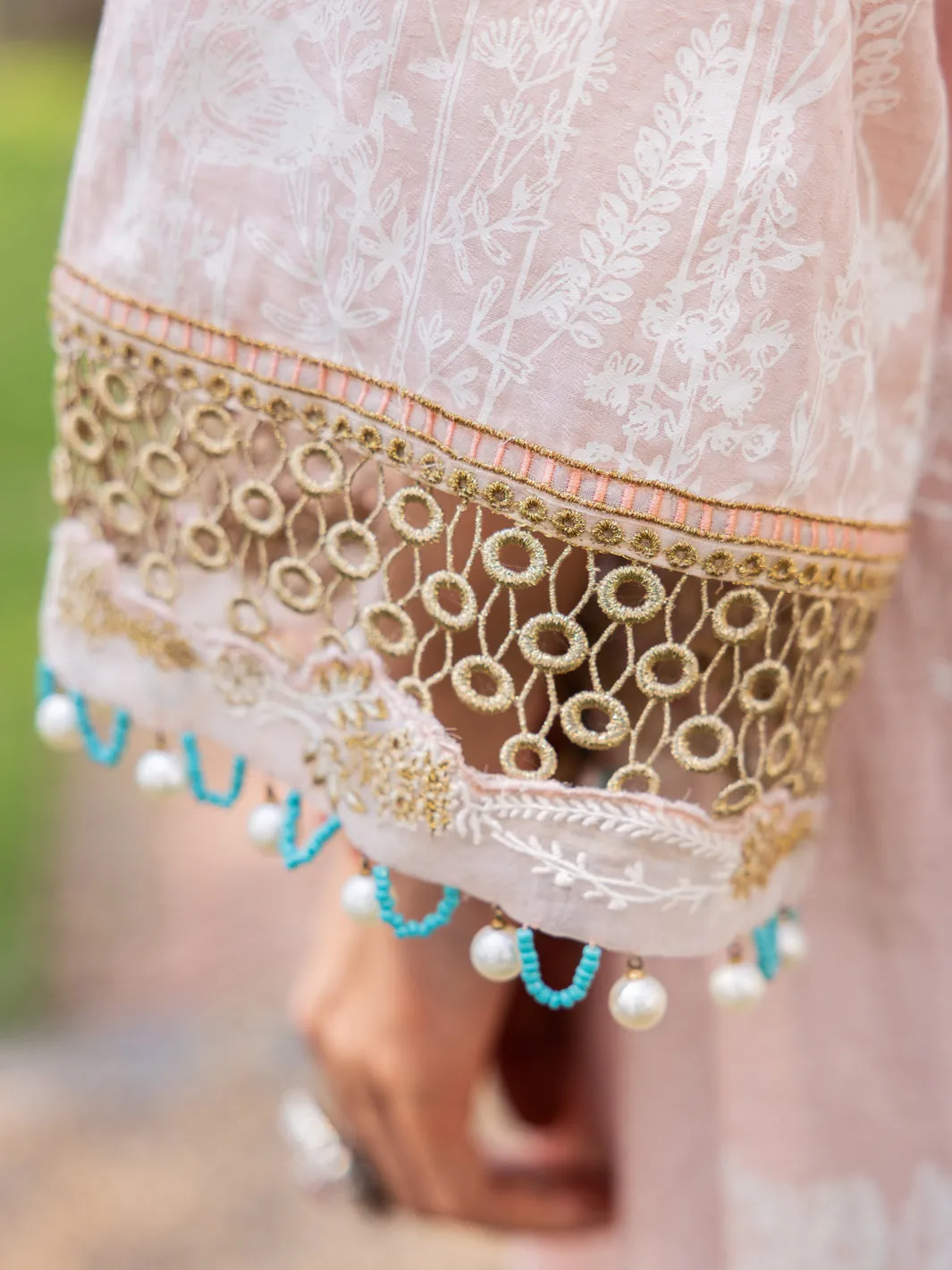 Light Pink Jacquard 3 Piece Unstitched - ALP-3PS-1863