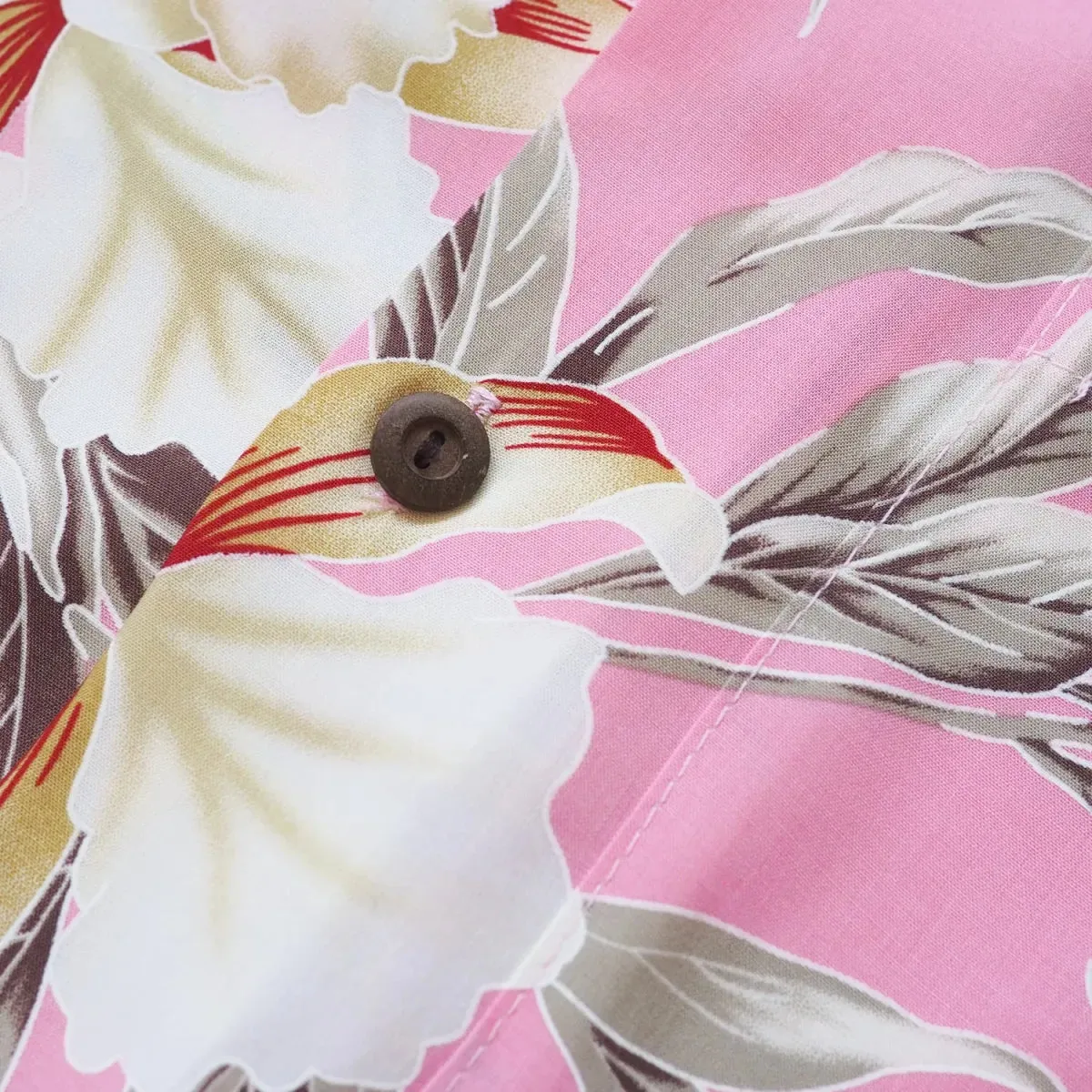 mele pink hawaiian rayon shirt
